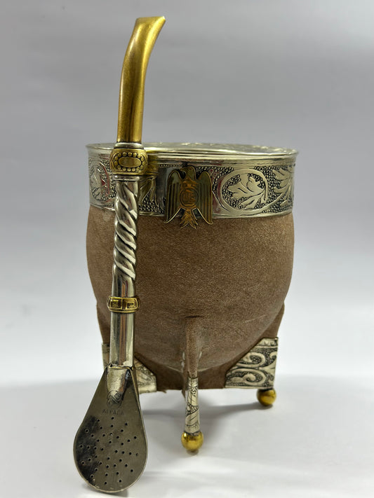 Mate Imperial Premium Homenaje Unión Española En Cuero Crudo