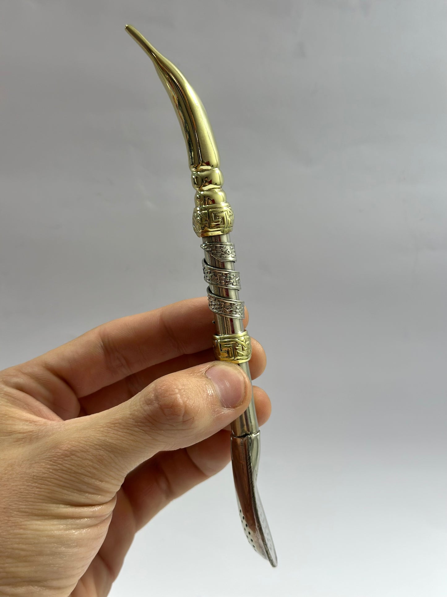 Bombillon Premium Pico Curvo Camino Inca De Alpaca Filtro Argentino