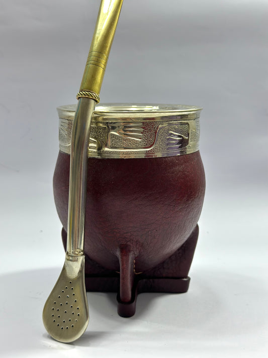 Mate Imperial Deluxe Café Virola Cincelada Modelo #5