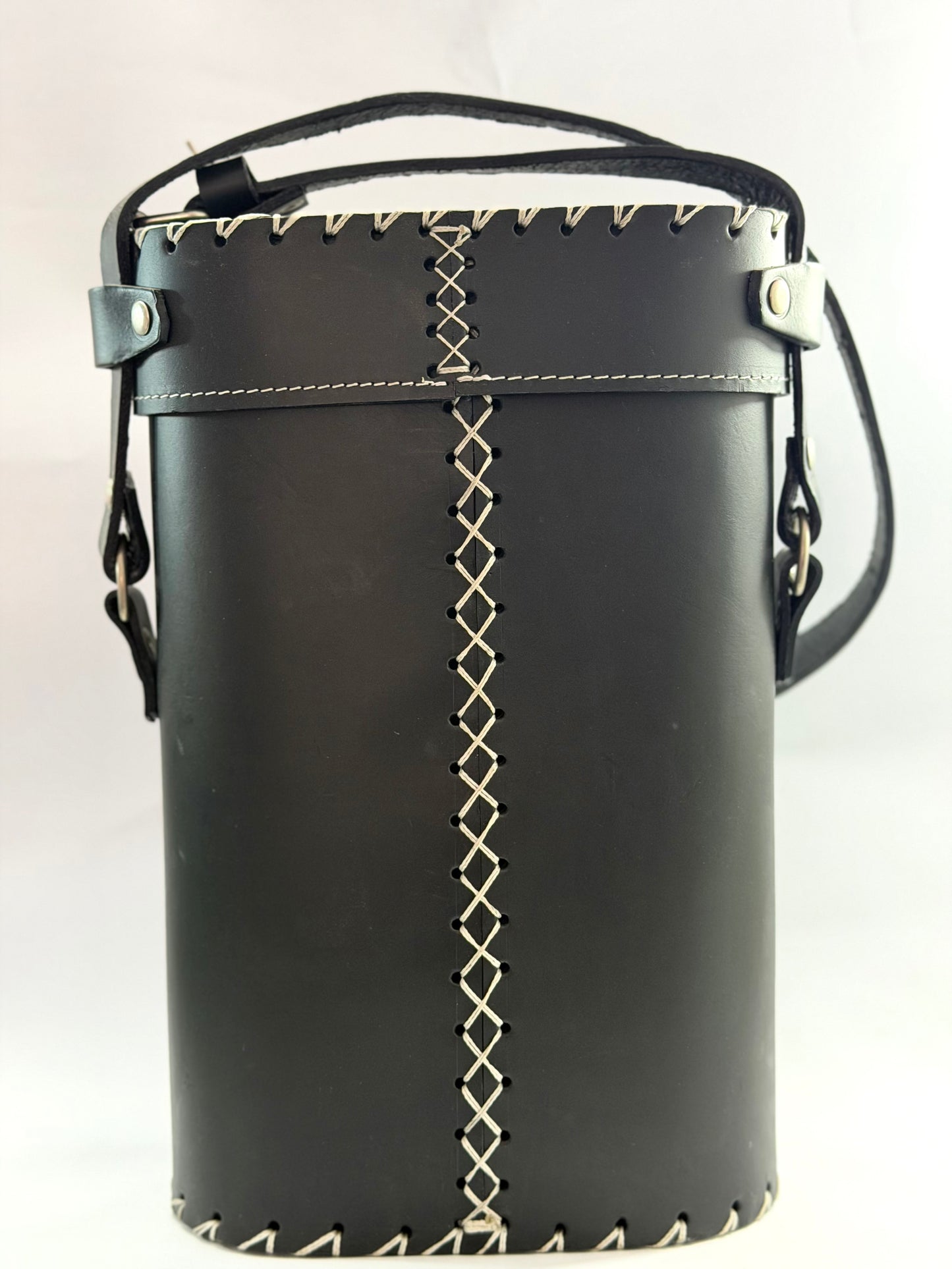 Bolso Matero de Cuero Negro