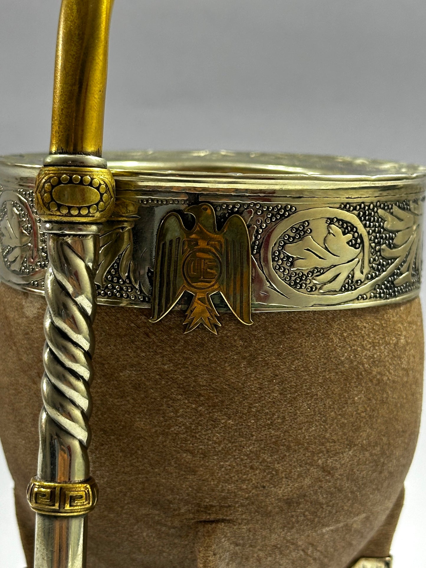 Mate Imperial Premium Homenaje Unión Española En Cuero Crudo