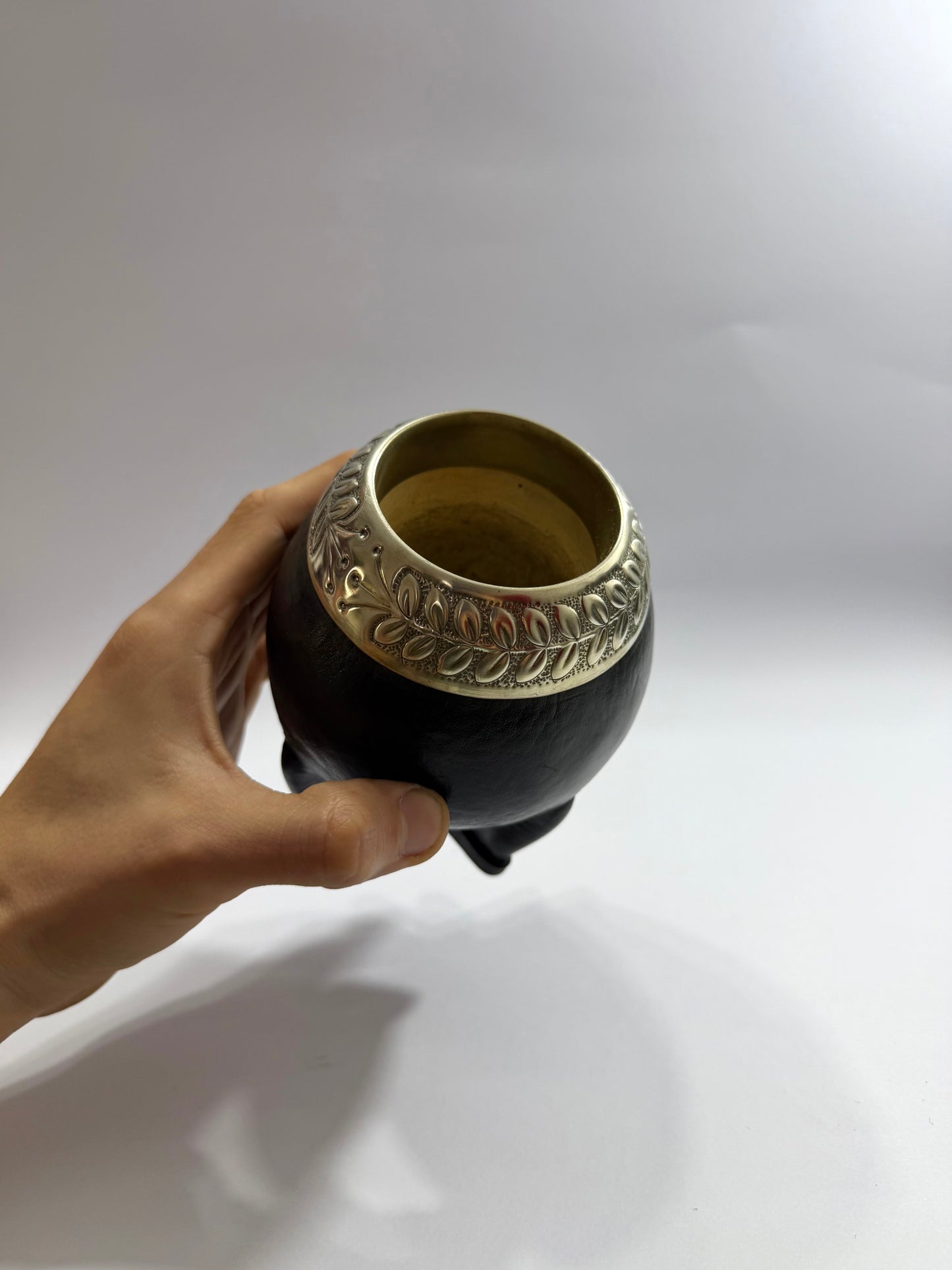 Mate Torpedo Premium Negro De Calabaza Virolon Uruguayo Artesanal Al Lacre 𝗟𝗔𝗨𝗥𝗘𝗟
