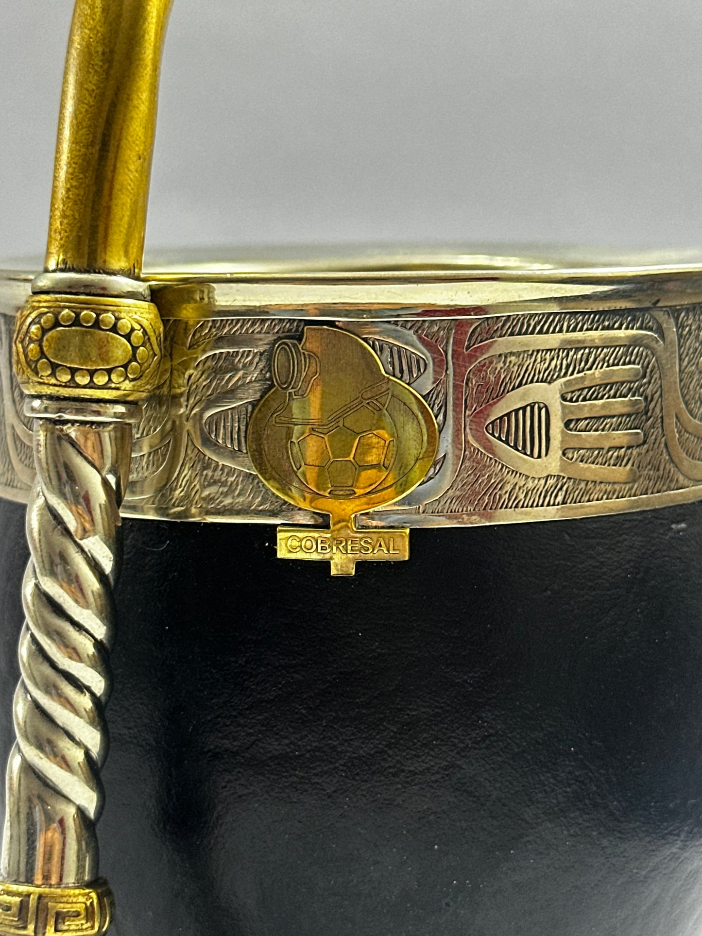 Mate Imperial Premium Homenaje Cobresal Cuero Negro