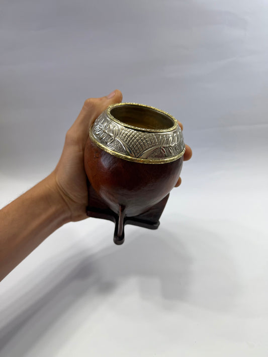 Mate Torpedo Premium Café Avejentado De Calabaza Virolon Uruguayo Artesanal Al Lacre 𝗟𝗔𝗨𝗥𝗘𝗟 + 𝗗𝗢𝗕𝗟𝗘 𝗛𝗘𝗕𝗥𝗔 𝗗𝗘 𝗕𝗥𝗢𝗡𝗖𝗘