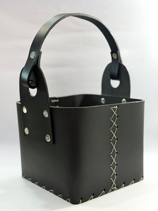 Matera de cuero tradicional 4 compartimentos Cuero Negro