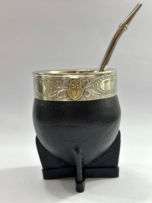 Mate Imperial De Calabaza Universidad de Chile + Bombilla de Acero Tradicional