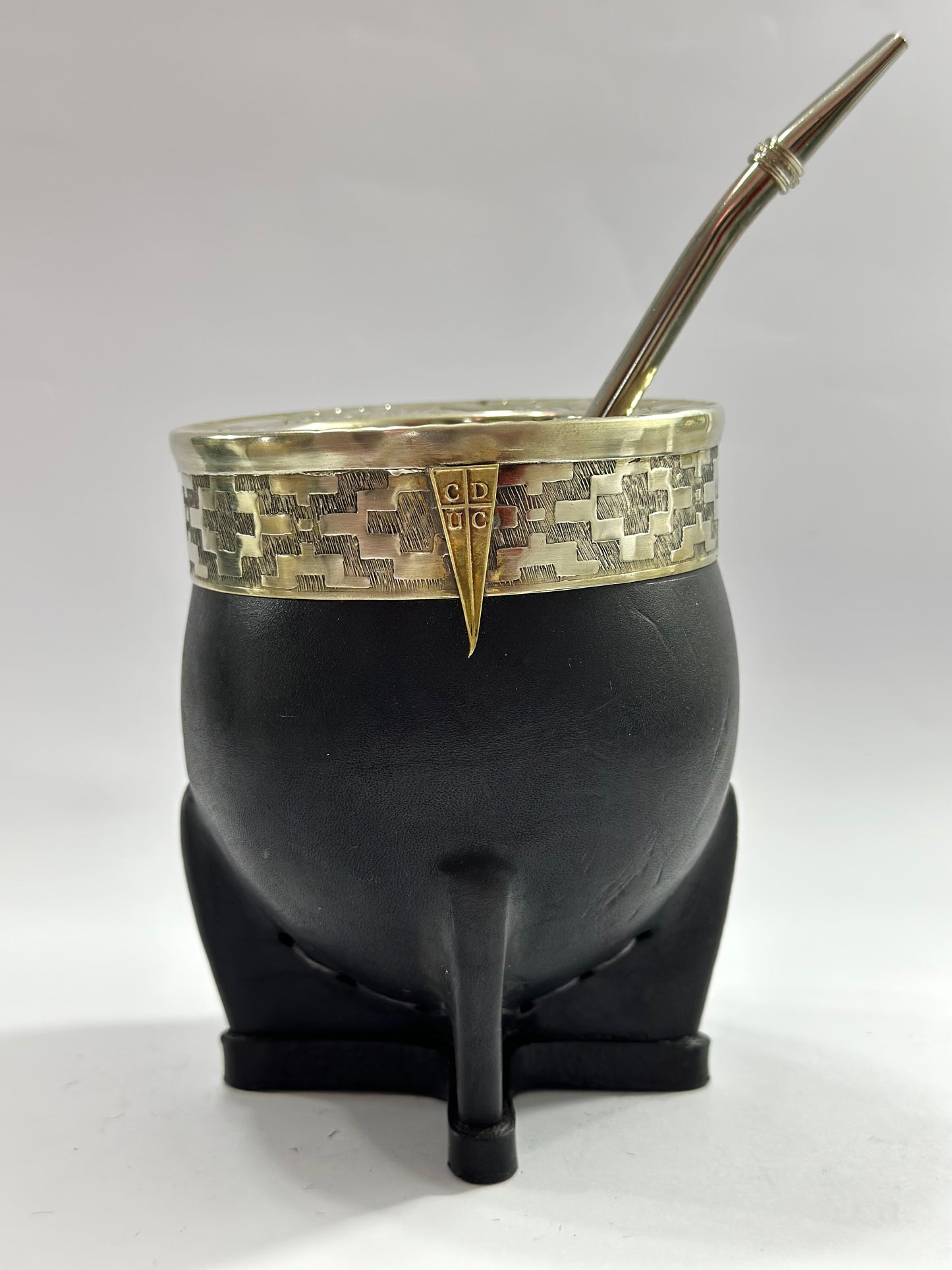 Mate Imperial De Calabaza Universidad Católica + Bombilla de Acero Tradicional