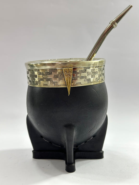 Mate Imperial De Calabaza Universidad Católica + Bombilla de Acero Tradicional