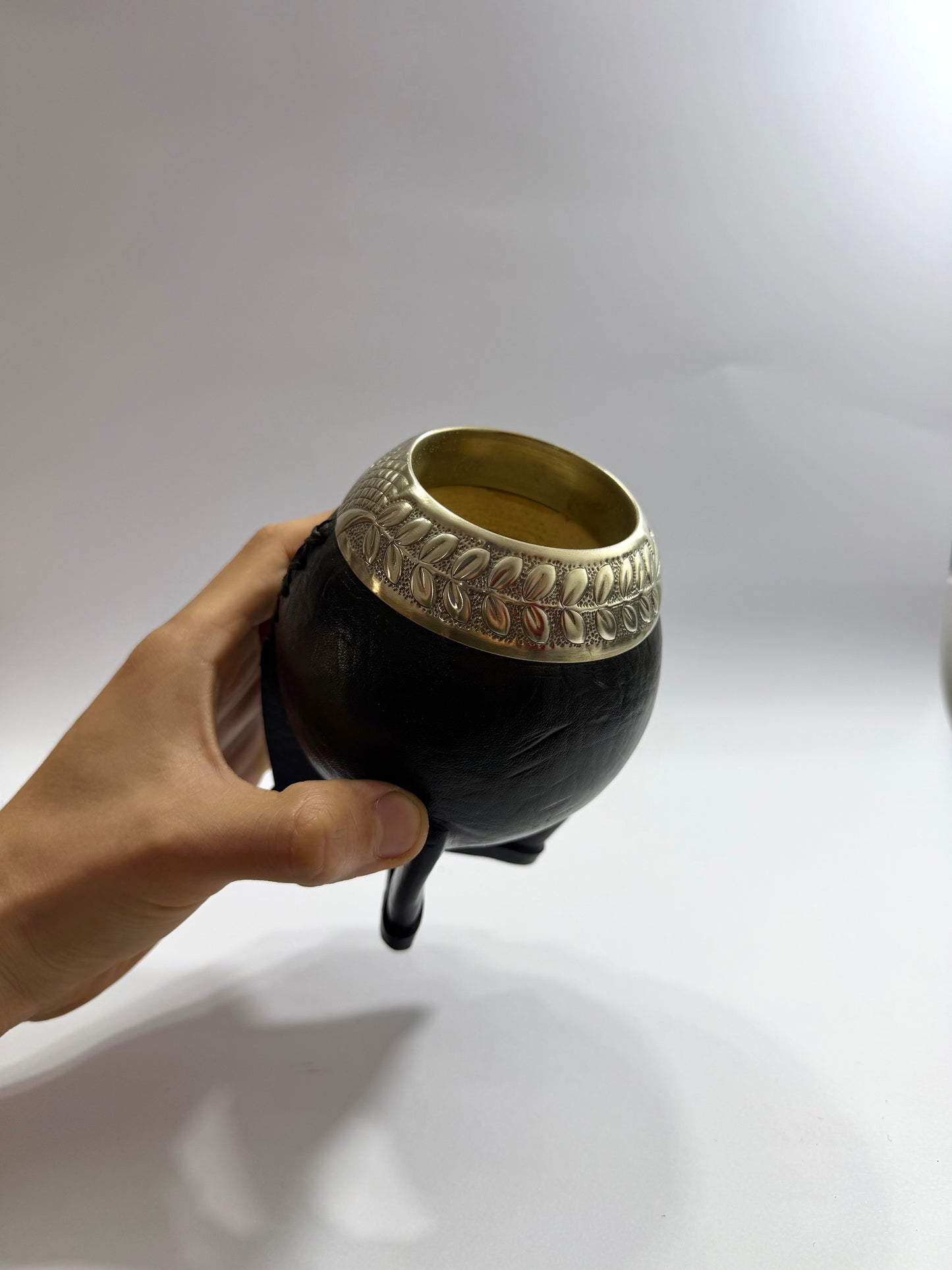 Mate Torpedo Premium Negro De Calabaza Virolon Uruguayo Artesanal Al Lacre 𝗟𝗔𝗨𝗥𝗘𝗟