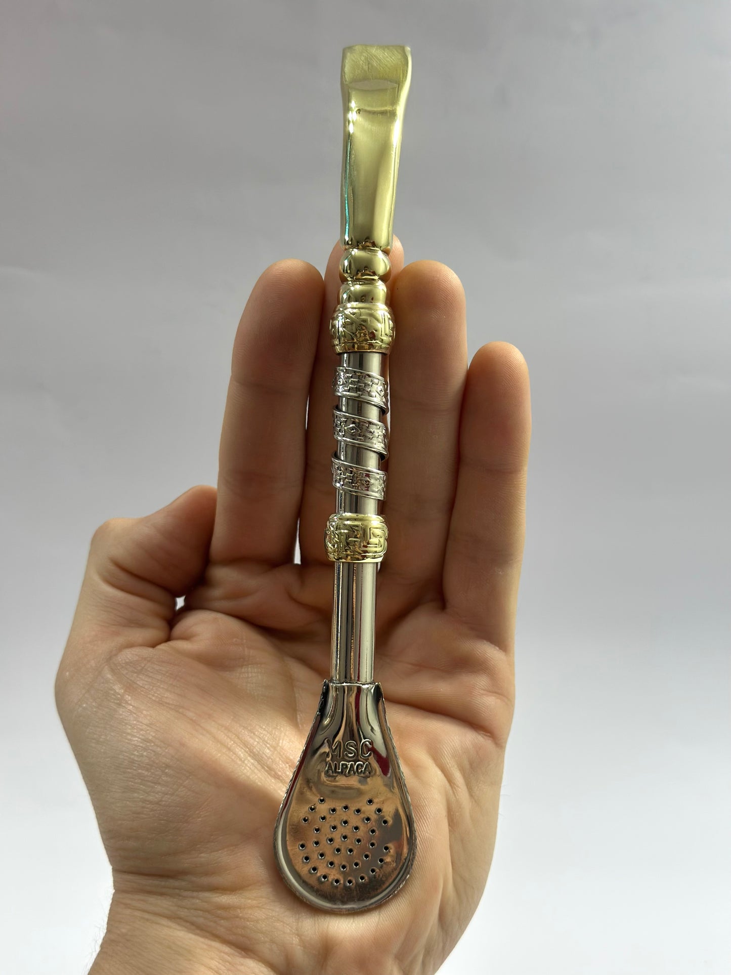 Bombillon Premium Pico Curvo Camino Inca De Alpaca Filtro Argentino