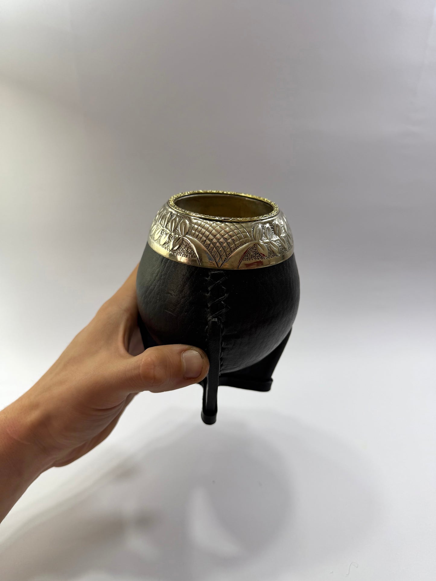 Mate Torpedo Premium Negro De Calabaza Virolon Uruguayo Artesanal Al Lacre 𝗟𝗔𝗨𝗥𝗘𝗟 + 𝗛𝗘𝗕𝗥𝗔 𝗗𝗘 𝗕𝗥𝗢𝗡𝗖𝗘