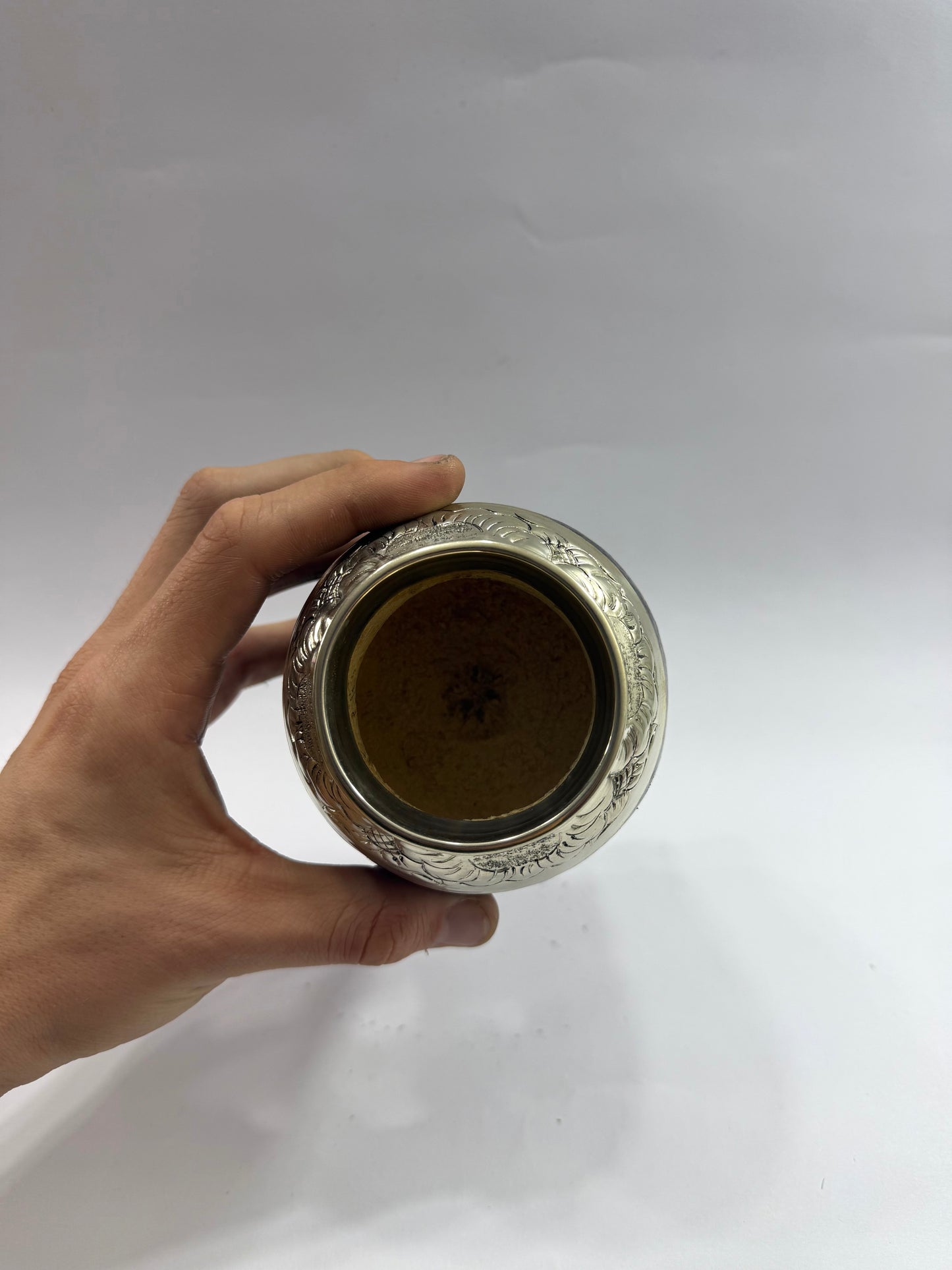 Mate Torpedo Negro De Calabaza cincelado Lacre
