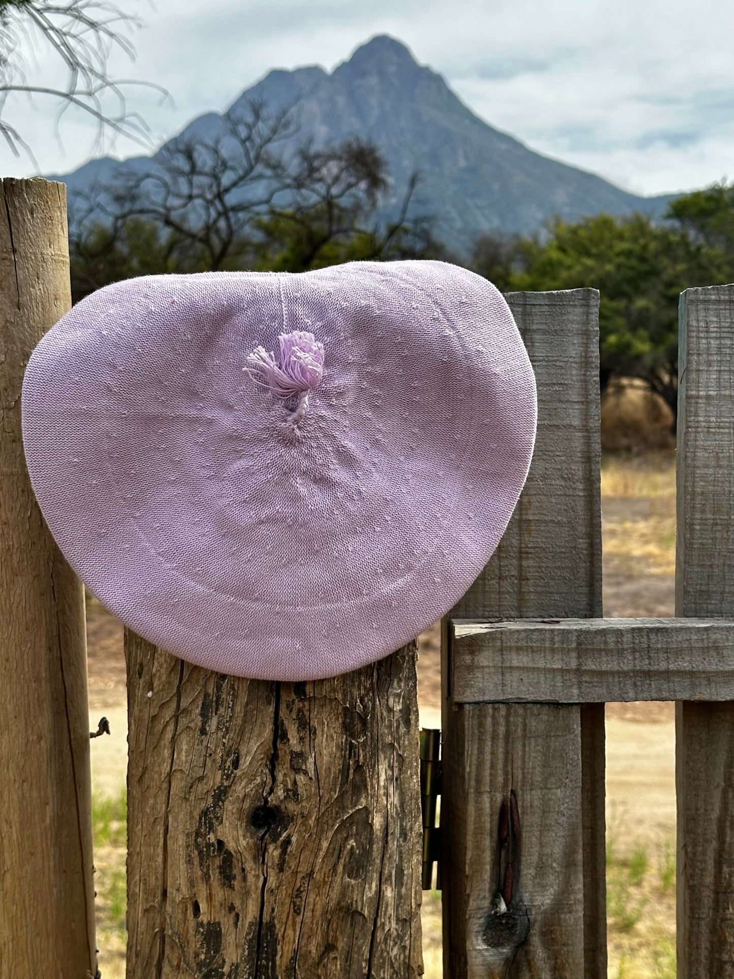 Boina Gaucha De Hilo Lila / Vuelo 30 Cm