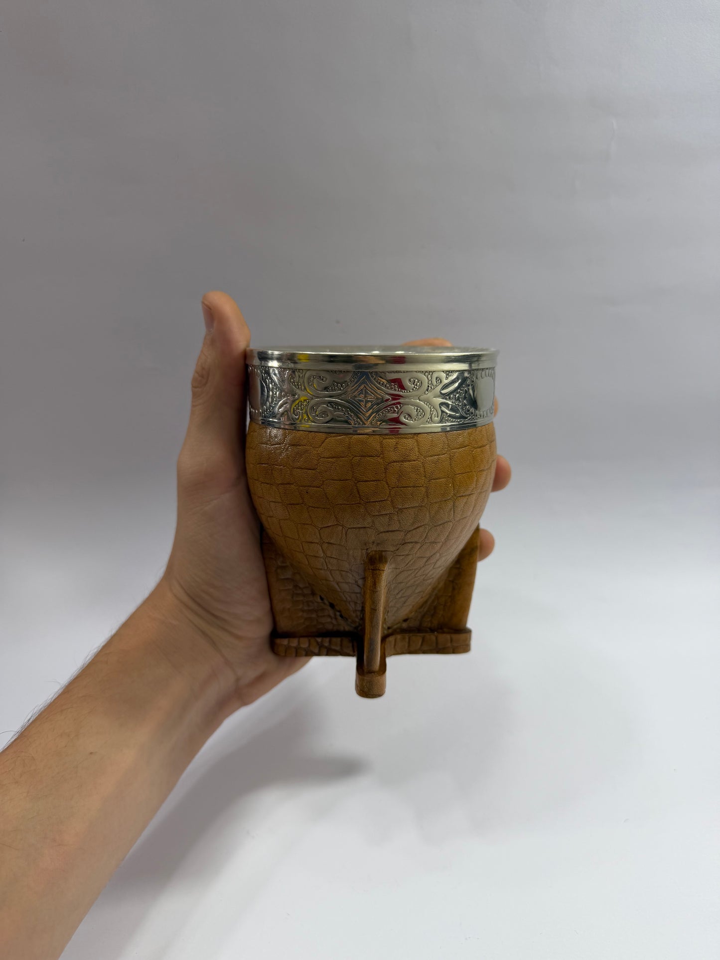 Mate Imperial Cuero Croco Café #2