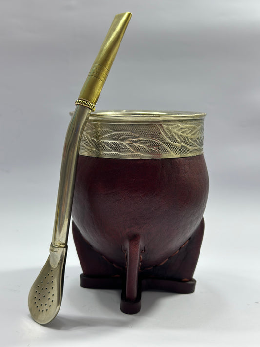 Mate Imperial Deluxe Café Virola Cincelada Modelo #4
