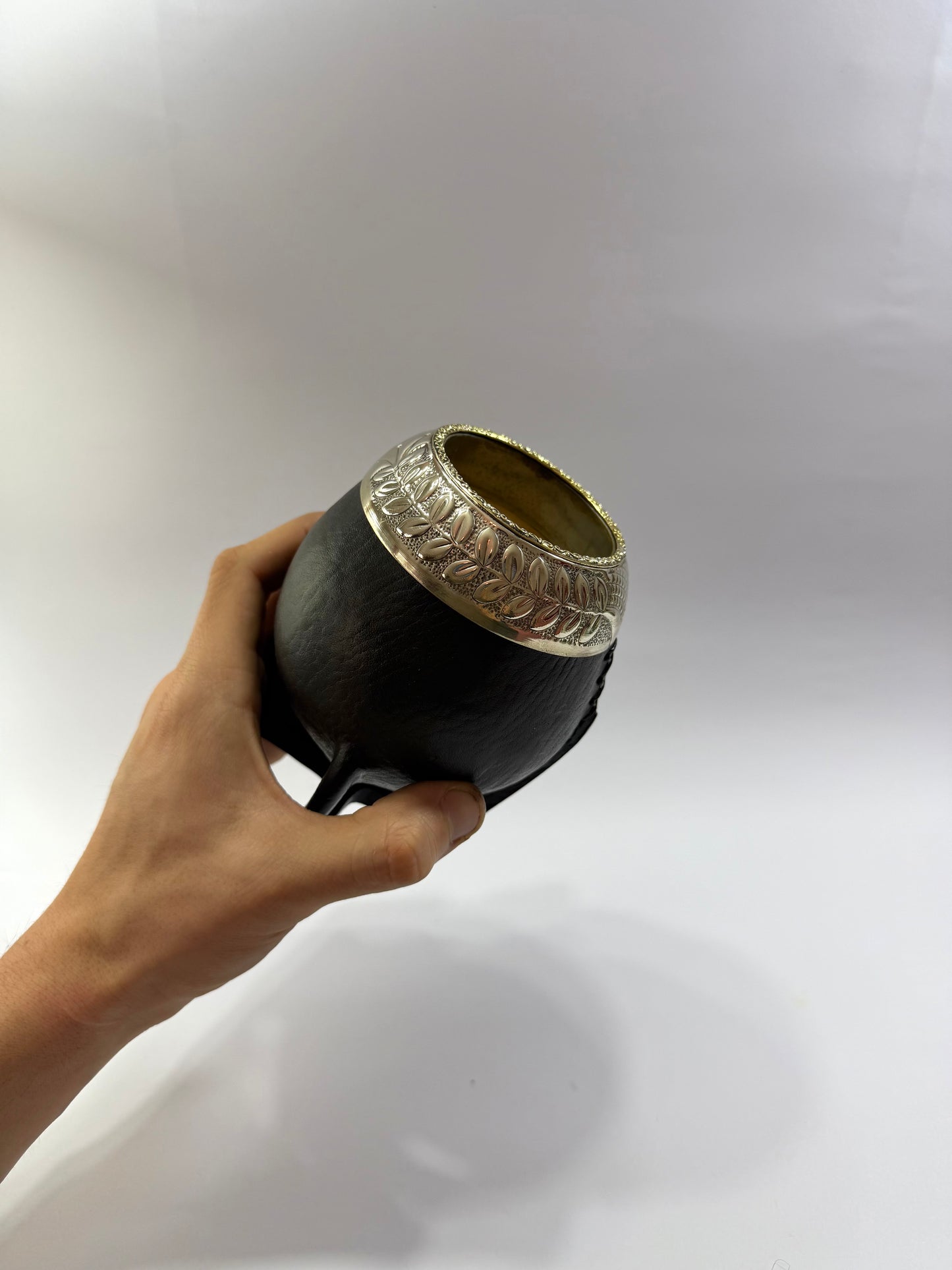 Mate Torpedo Premium Negro De Calabaza Virolon Uruguayo Artesanal Al Lacre 𝗟𝗔𝗨𝗥𝗘𝗟 + 𝗛𝗘𝗕𝗥𝗔 𝗗𝗘 𝗕𝗥𝗢𝗡𝗖𝗘