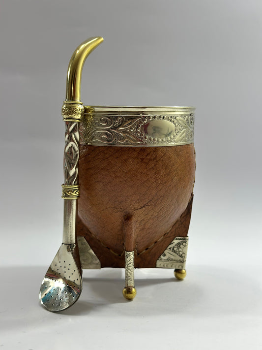 Mate Imperial Premium Café Esquineros de Alpaca Diseño #2