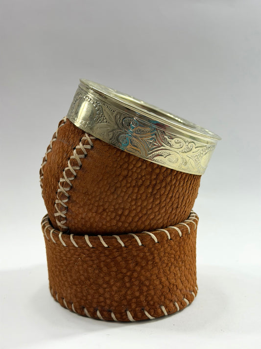 Mate Criollo Premium trabajado en Cuero Carpincho