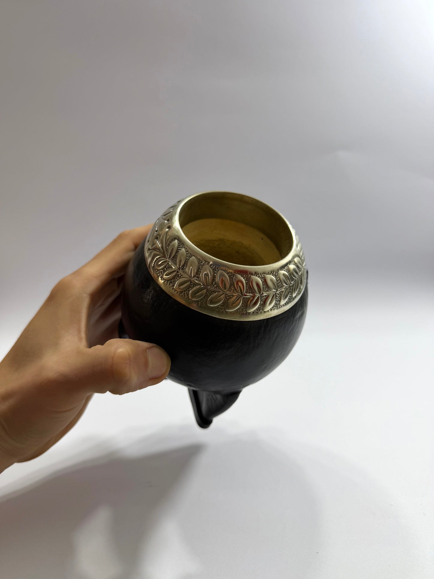 Mate Torpedo Premium Negro De Calabaza Virolon Uruguayo Artesanal Al Lacre 𝗟𝗔𝗨𝗥𝗘𝗟