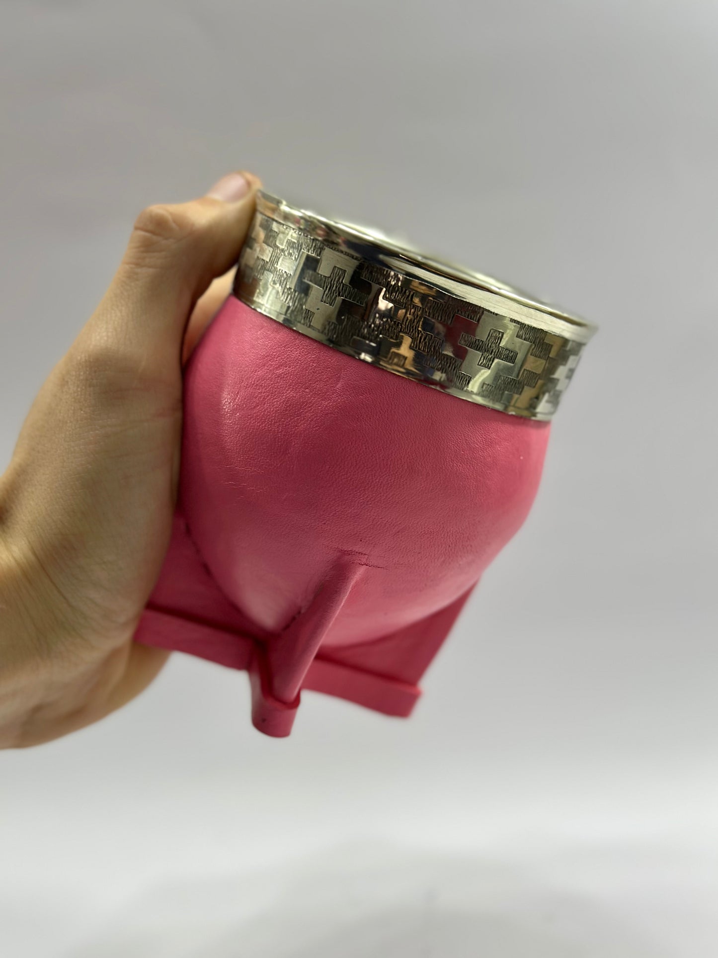 Mate Imperial Acero Rosa virola cincelada Diseño #1