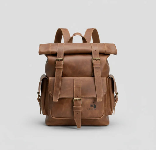 Mochila De Cuero Viajera Zona Gaucha