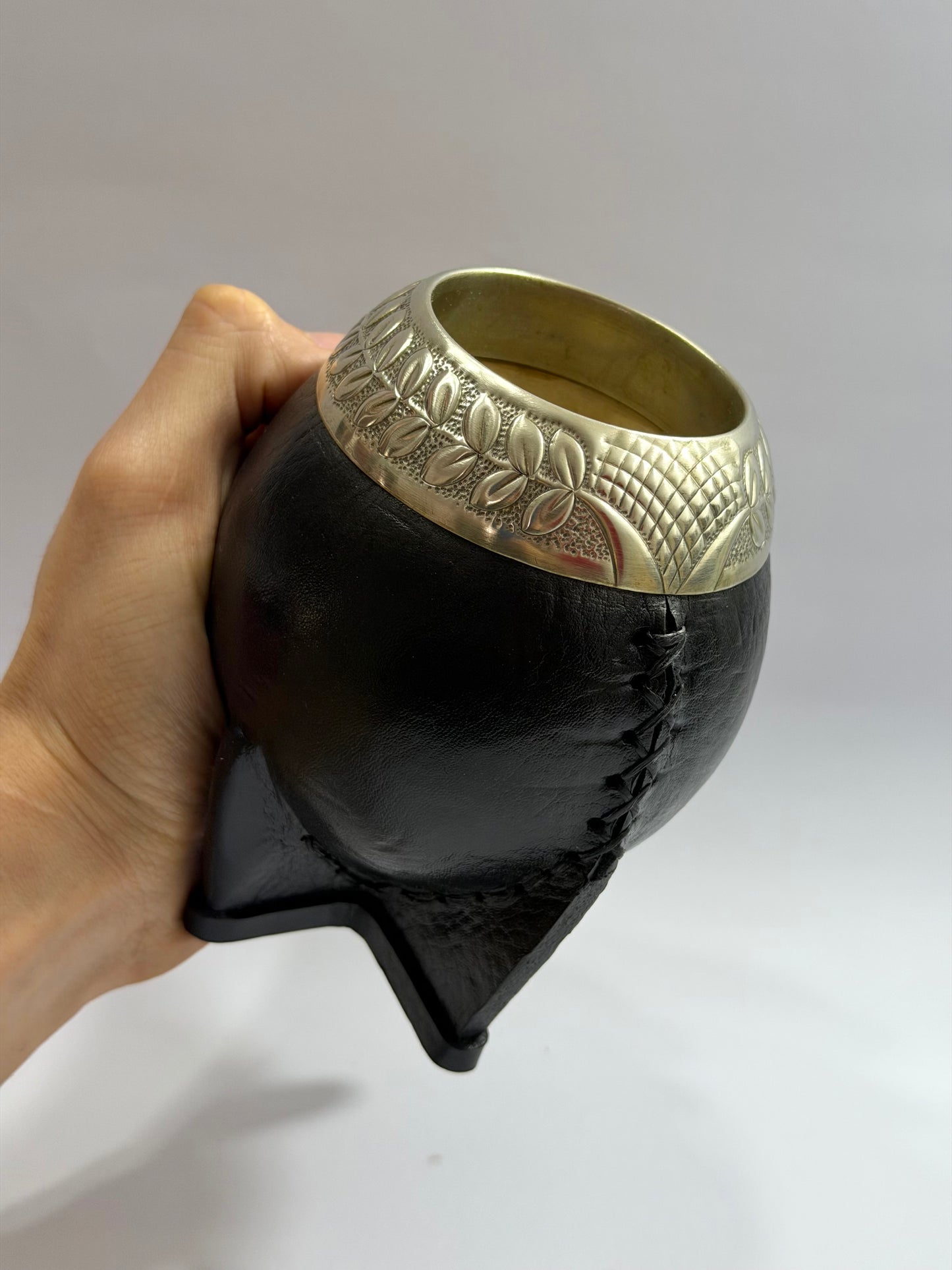 Mate Torpedo Premium Negro De Calabaza Virolon Uruguayo Artesanal Al Lacre 𝗟𝗔𝗨𝗥𝗘𝗟