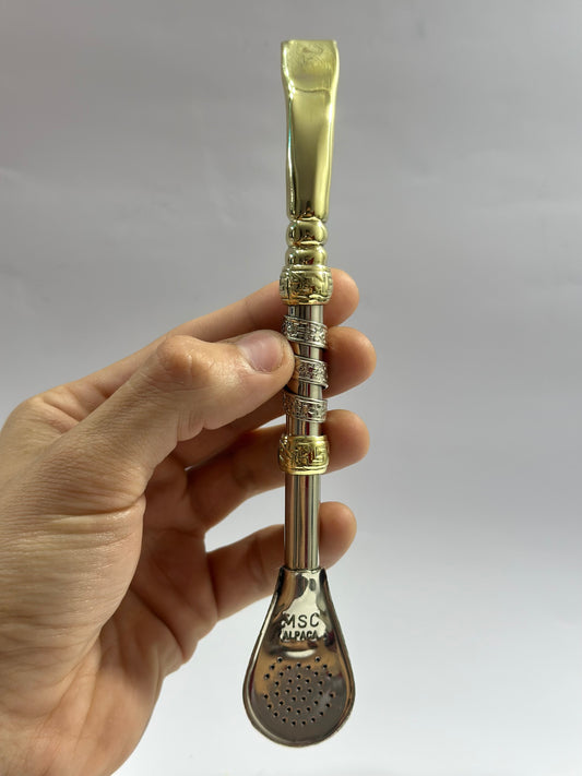 Bombillon Premium Pico Curvo Camino Inca De Alpaca Filtro Argentino