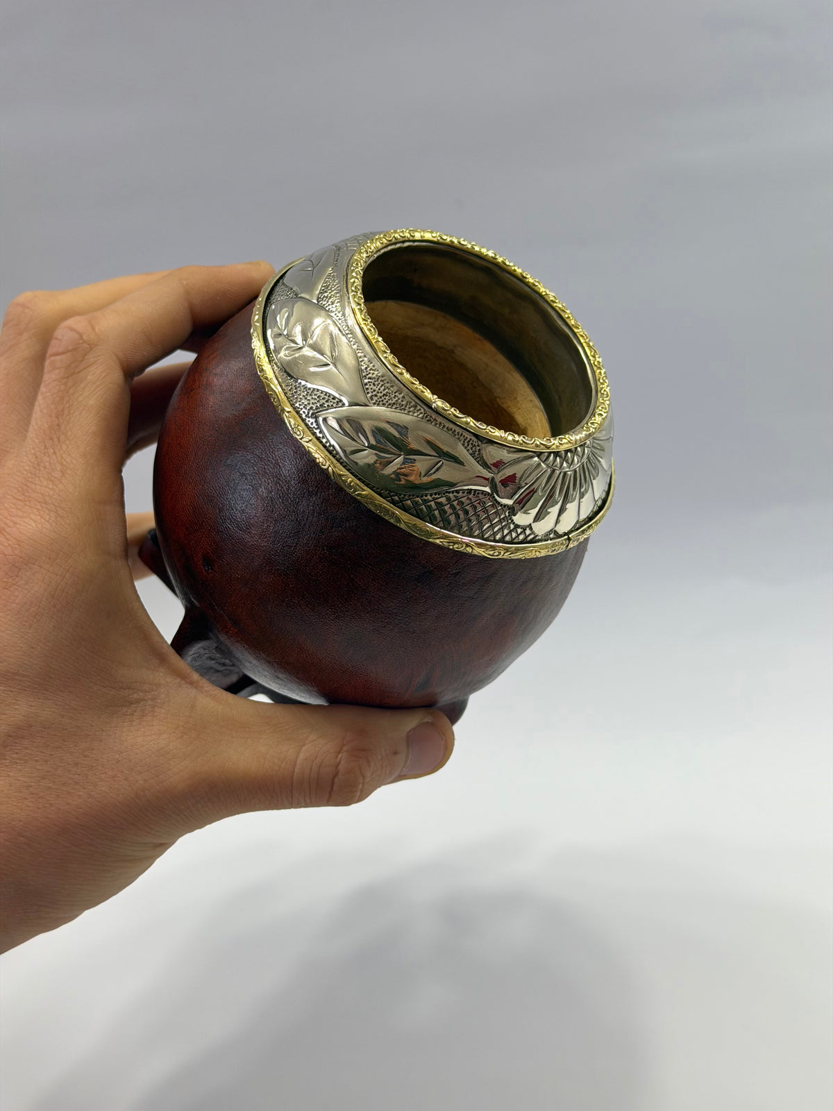 Mate Torpedo Premium Café De Calabaza Virolon Uruguayo Artesanal Al Lacre 𝗛𝗢𝗝𝗔𝗦 𝗬 𝗙𝗟𝗢𝗥 + 𝗗𝗢𝗕𝗟𝗘 𝗛𝗘𝗕𝗥𝗔 𝗗𝗘 𝗕𝗥𝗢𝗡𝗖𝗘
