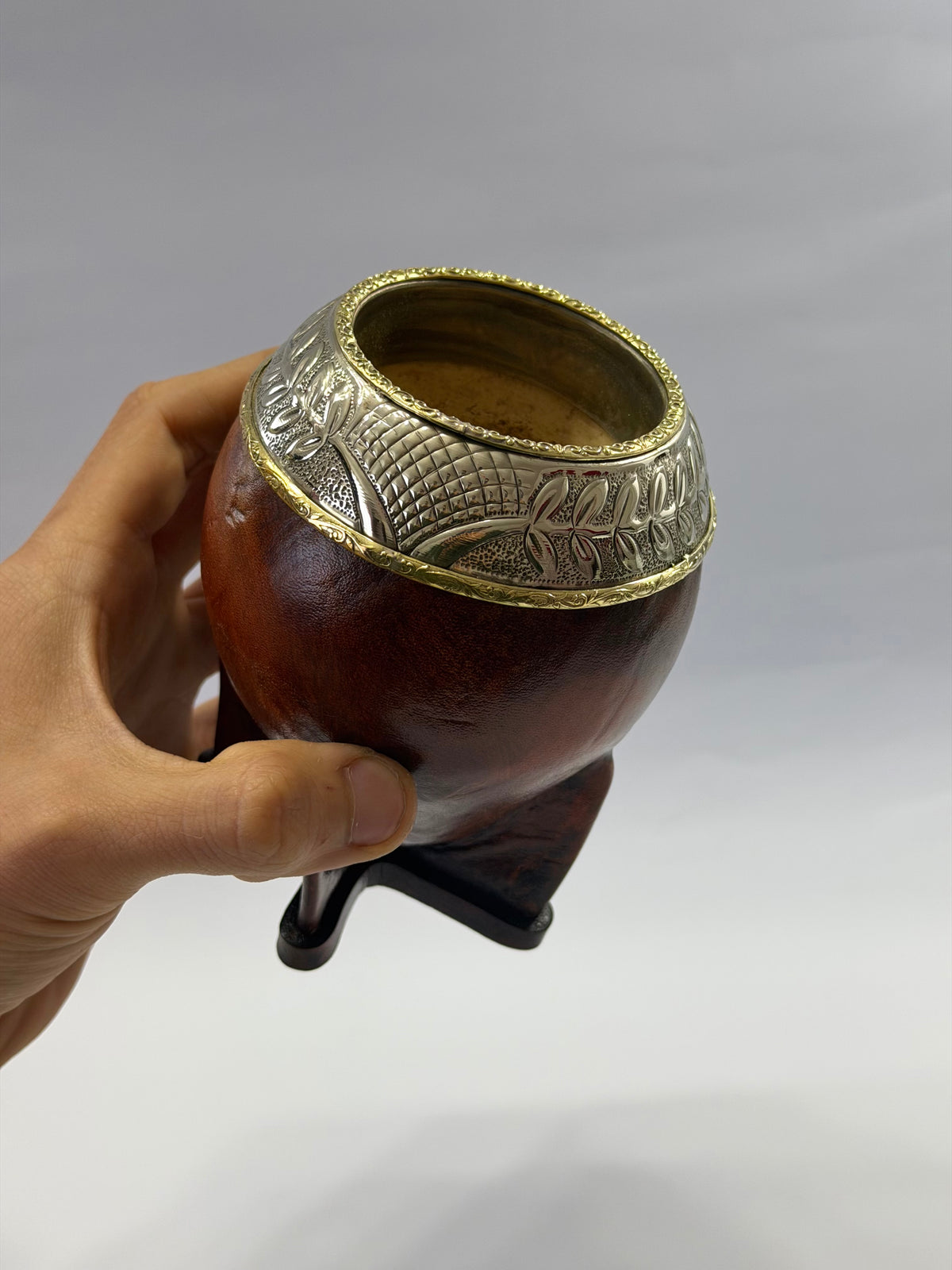 Mate Torpedo Premium Café De Calabaza Virolon Uruguayo Artesanal Al Lacre 𝗟𝗔𝗨𝗥𝗘𝗟 + 𝗗𝗢𝗕𝗟𝗘 𝗛𝗘𝗕𝗥𝗔 𝗗𝗘 𝗕𝗥𝗢𝗡𝗖𝗘