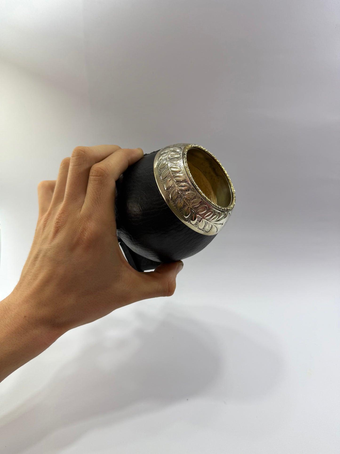 Mate Torpedo Premium Negro De Calabaza Virolon Uruguayo Artesanal Al Lacre 𝗟𝗔𝗨𝗥𝗘𝗟 + 𝗛𝗘𝗕𝗥𝗔 𝗗𝗘 𝗕𝗥𝗢𝗡𝗖𝗘