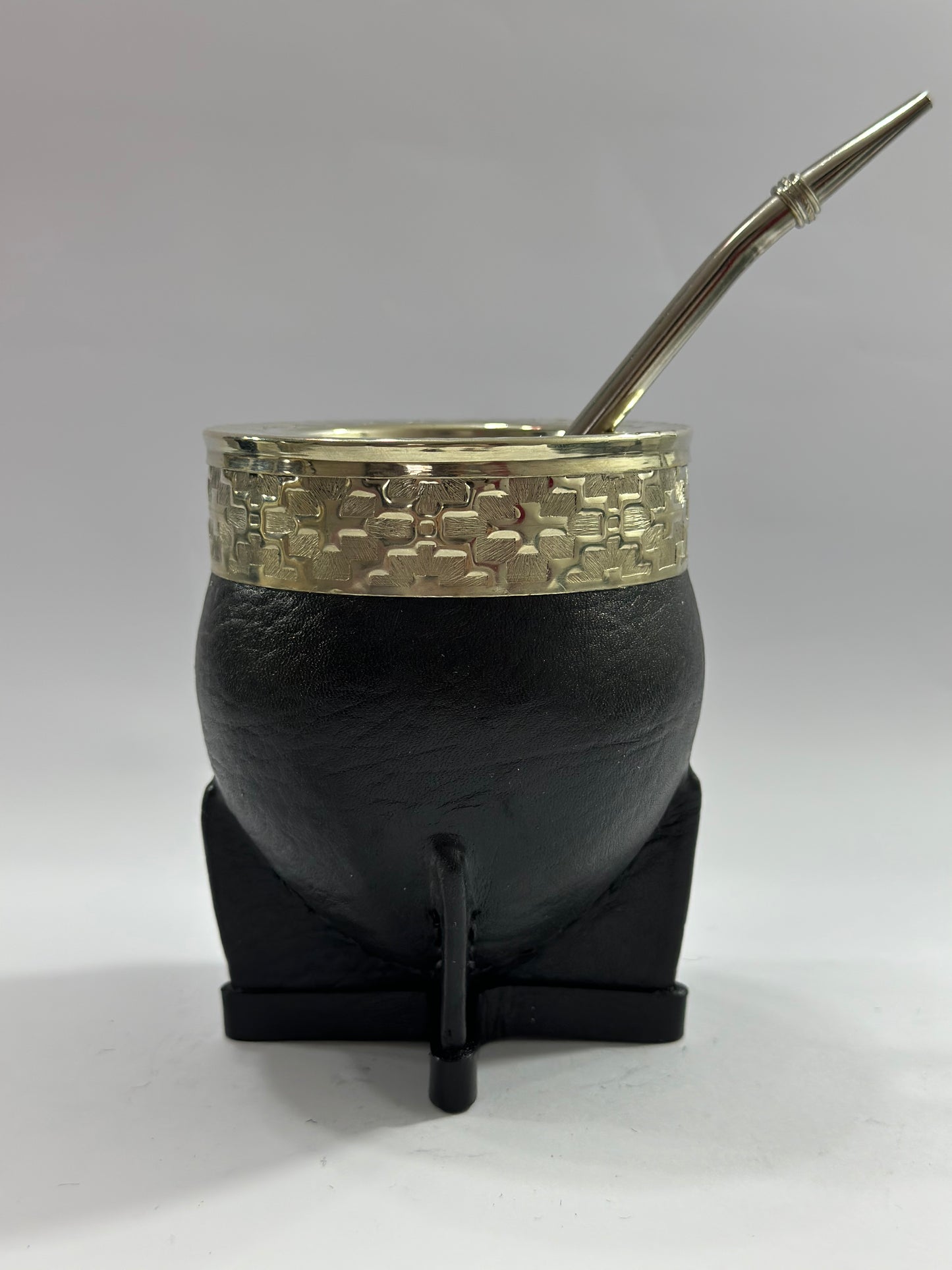 Mate Imperial Negro de Acero #1 + Bombilla de Acero Tradicional