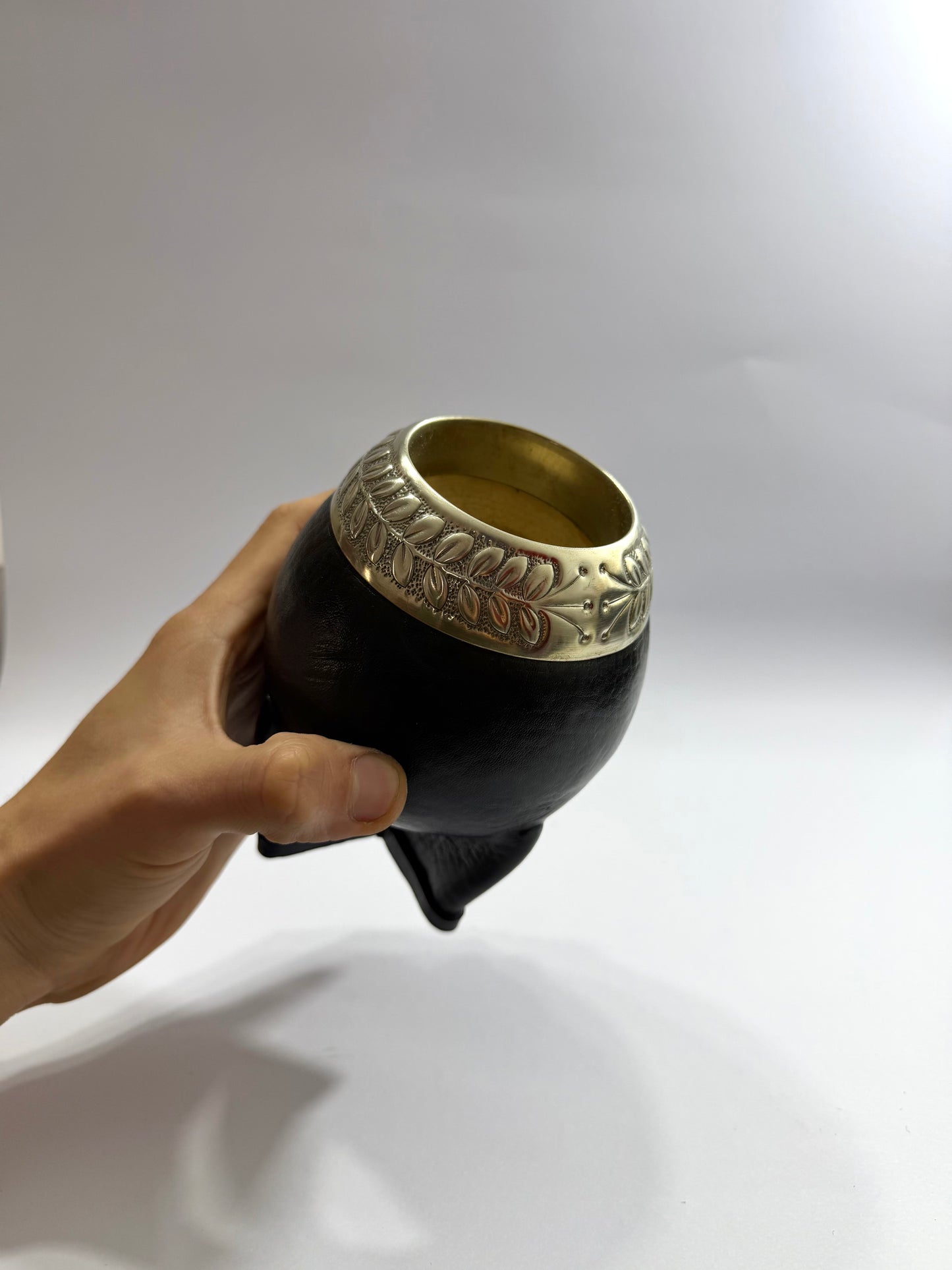 Mate Torpedo Premium Negro De Calabaza Virolon Uruguayo Artesanal Al Lacre 𝗟𝗔𝗨𝗥𝗘𝗟