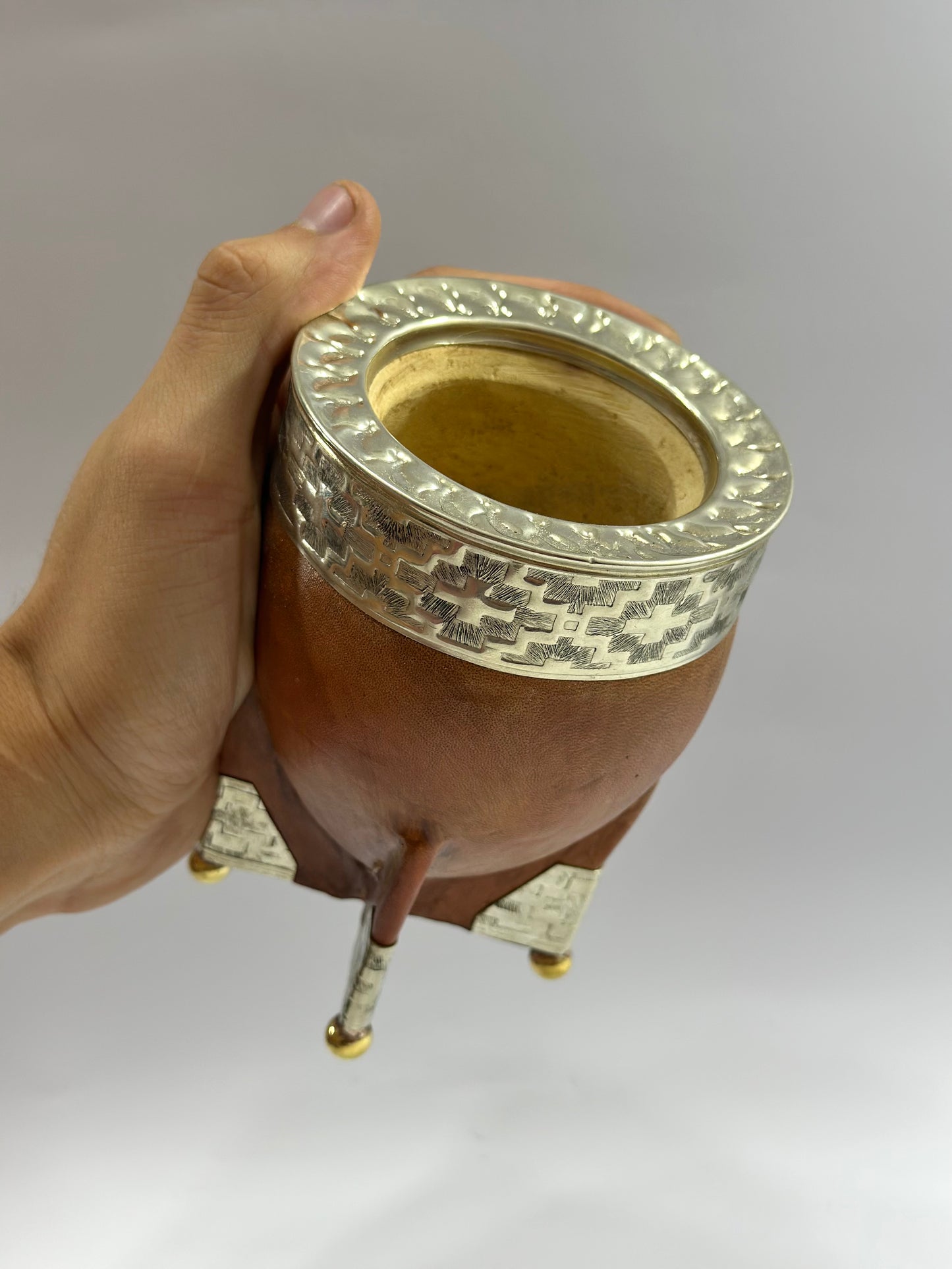 Mate Imperial Premium Café Esquineros de Alpaca Diseño #1