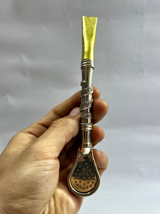 Bombillon Premium Pico Curvo Camino Inca De Alpaca Filtro Argentino