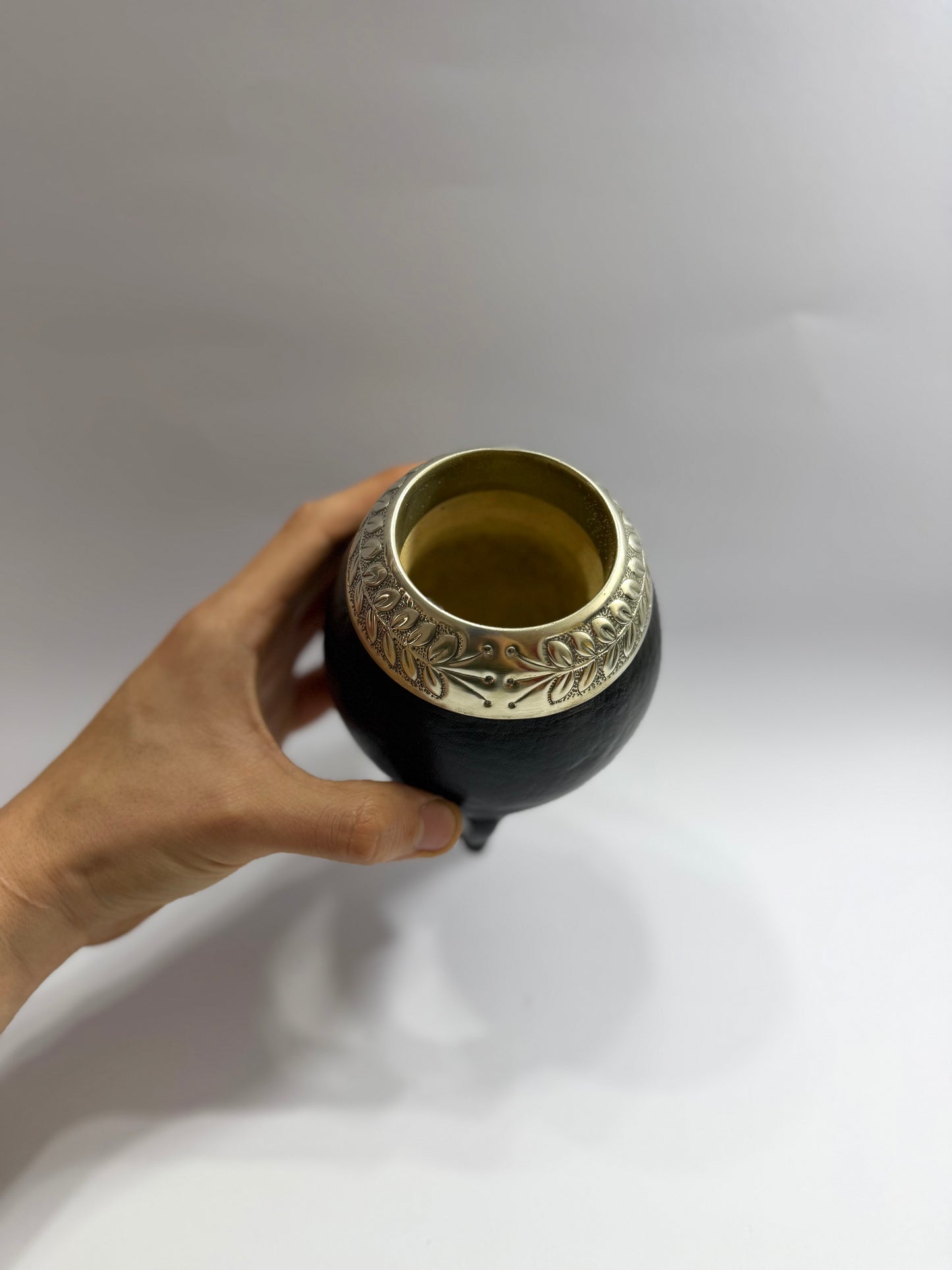 Mate Torpedo Premium Negro De Calabaza Virolon Uruguayo Artesanal Al Lacre 𝗟𝗔𝗨𝗥𝗘𝗟