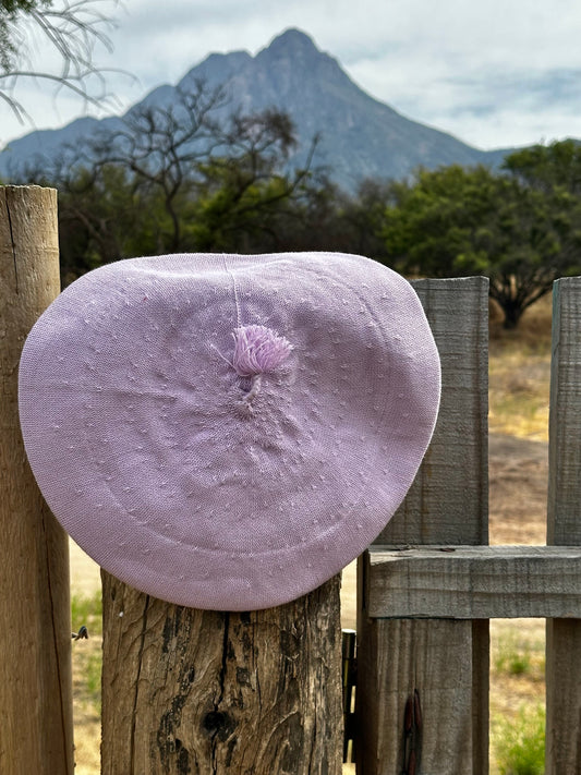 Boina Gaucha De Hilo Lila / Vuelo 30 Cm