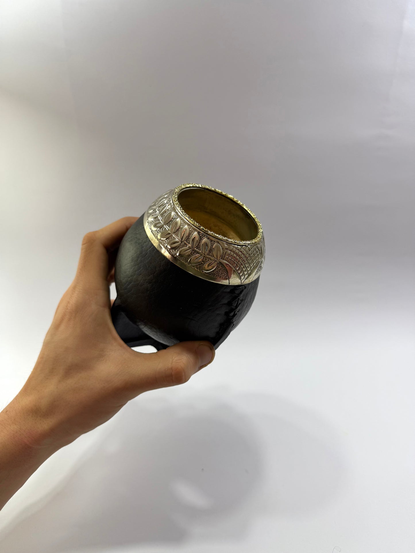 Mate Torpedo Premium Negro De Calabaza Virolon Uruguayo Artesanal Al Lacre 𝗟𝗔𝗨𝗥𝗘𝗟 + 𝗛𝗘𝗕𝗥𝗔 𝗗𝗘 𝗕𝗥𝗢𝗡𝗖𝗘