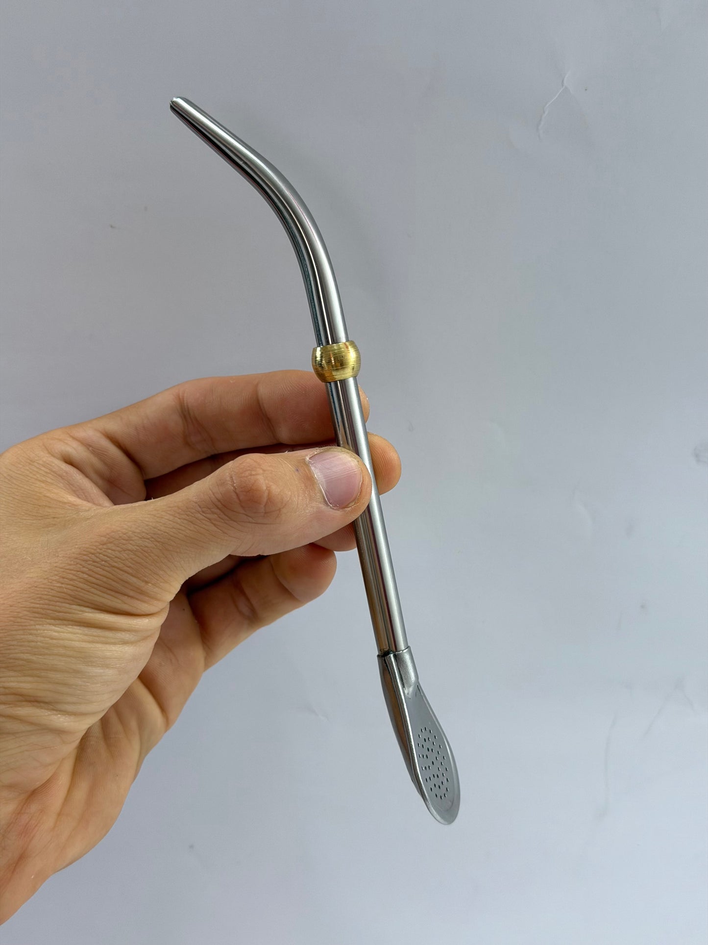 Bombilla Acero Inoxidable Pico Loro / Filtro Pala