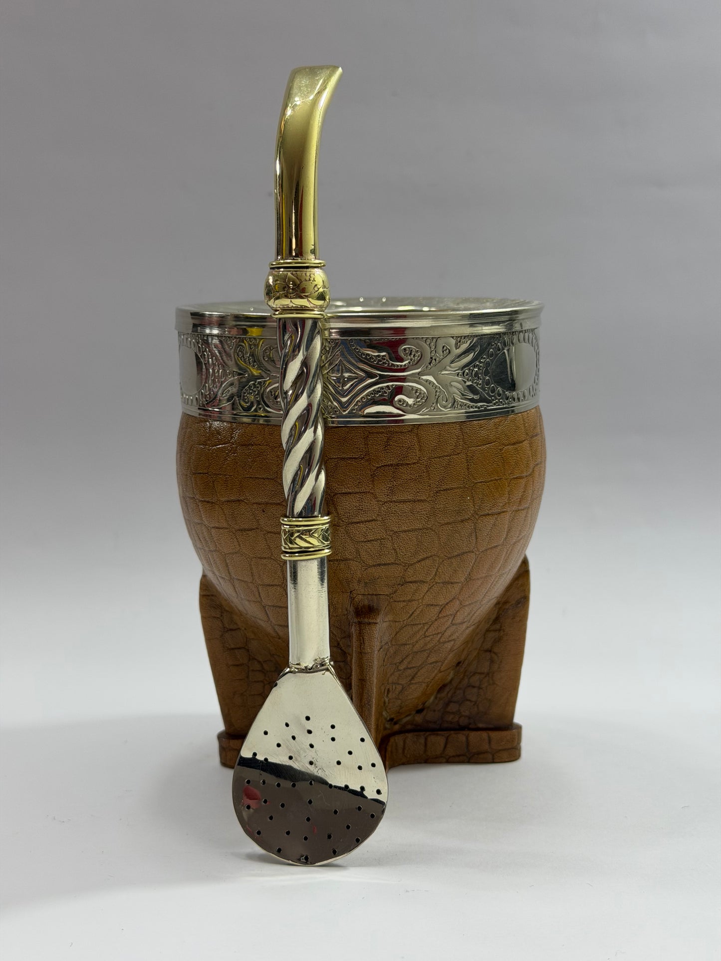 Mate Imperial Cuero Croco Café #2
