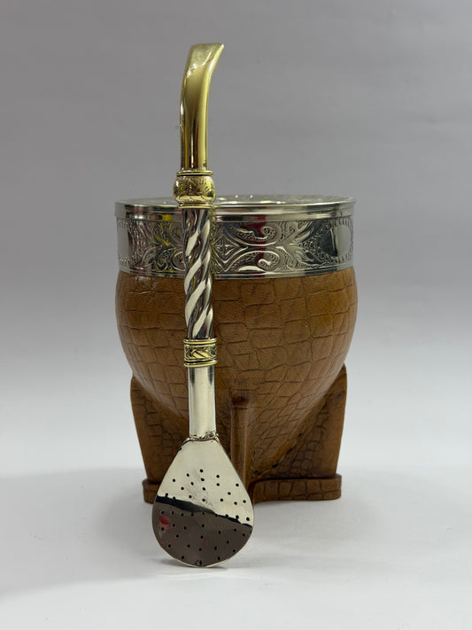 Mate Imperial Cuero Croco Café #2