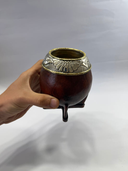 Mate Torpedo Premium Café Avejentado De Calabaza Virolon Uruguayo Artesanal Al Lacre 𝗛𝗢𝗝𝗔𝗦 𝗬 𝗙𝗟𝗢𝗥 + 𝗗𝗢𝗕𝗟𝗘 𝗛𝗘𝗕𝗥𝗔 𝗗𝗘 𝗕𝗥𝗢𝗡𝗖𝗘