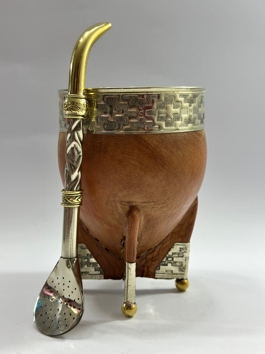 Mate Imperial Premium Café Esquineros de Alpaca Diseño #1