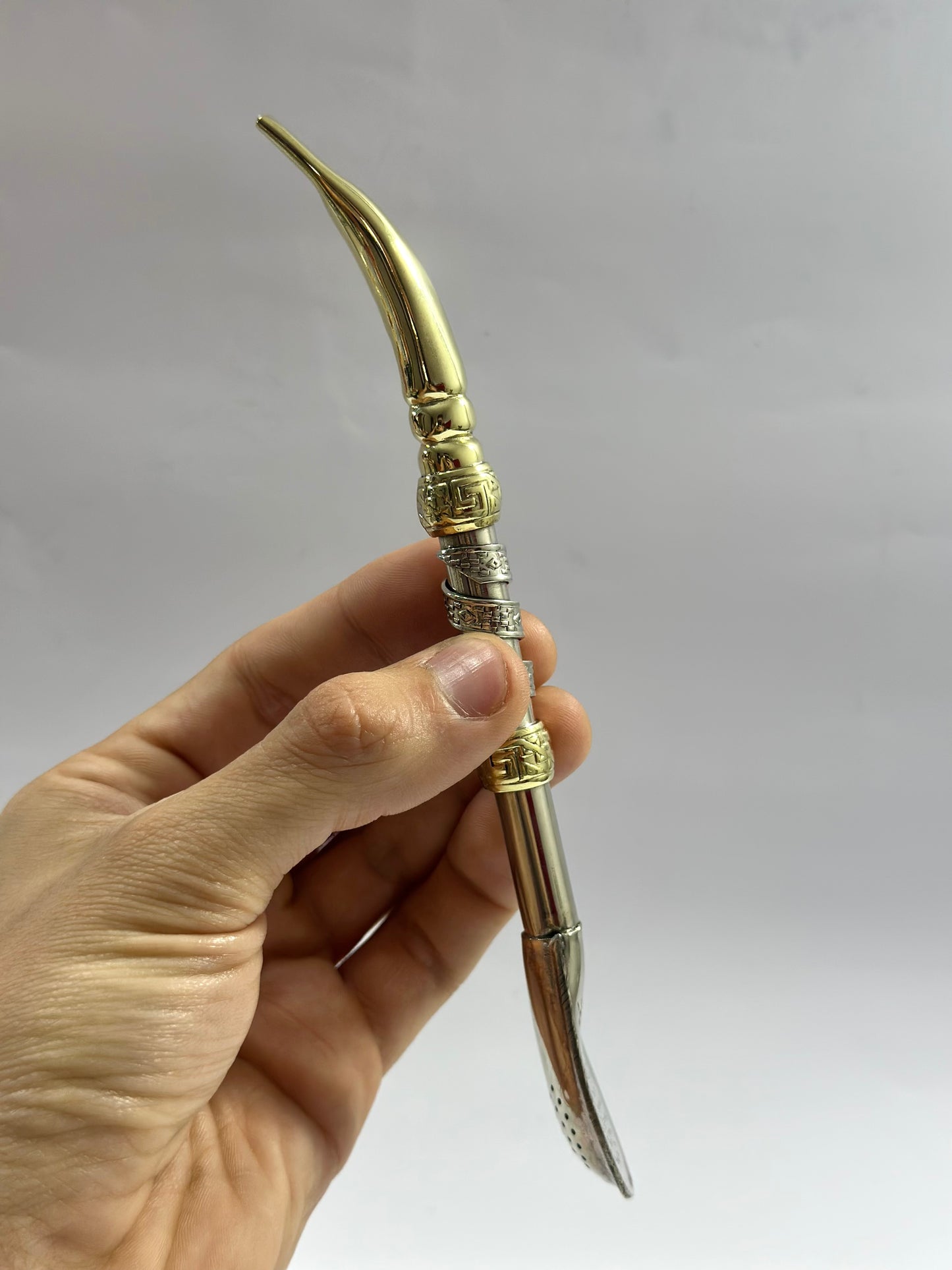 Bombillon Premium Pico Curvo Camino Inca De Alpaca Filtro Argentino