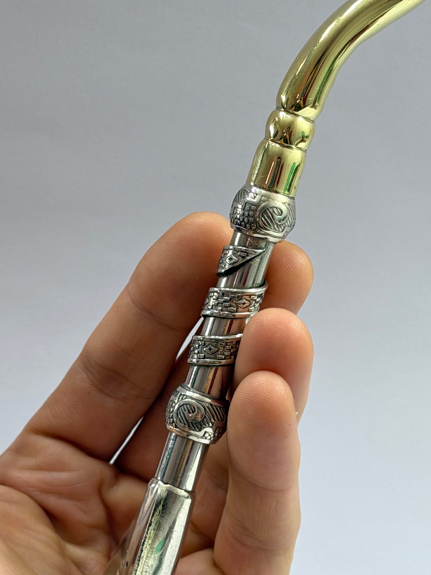 Bombillon Premium Pico Curvo Camino Inca De Alpaca Filtro Argentino