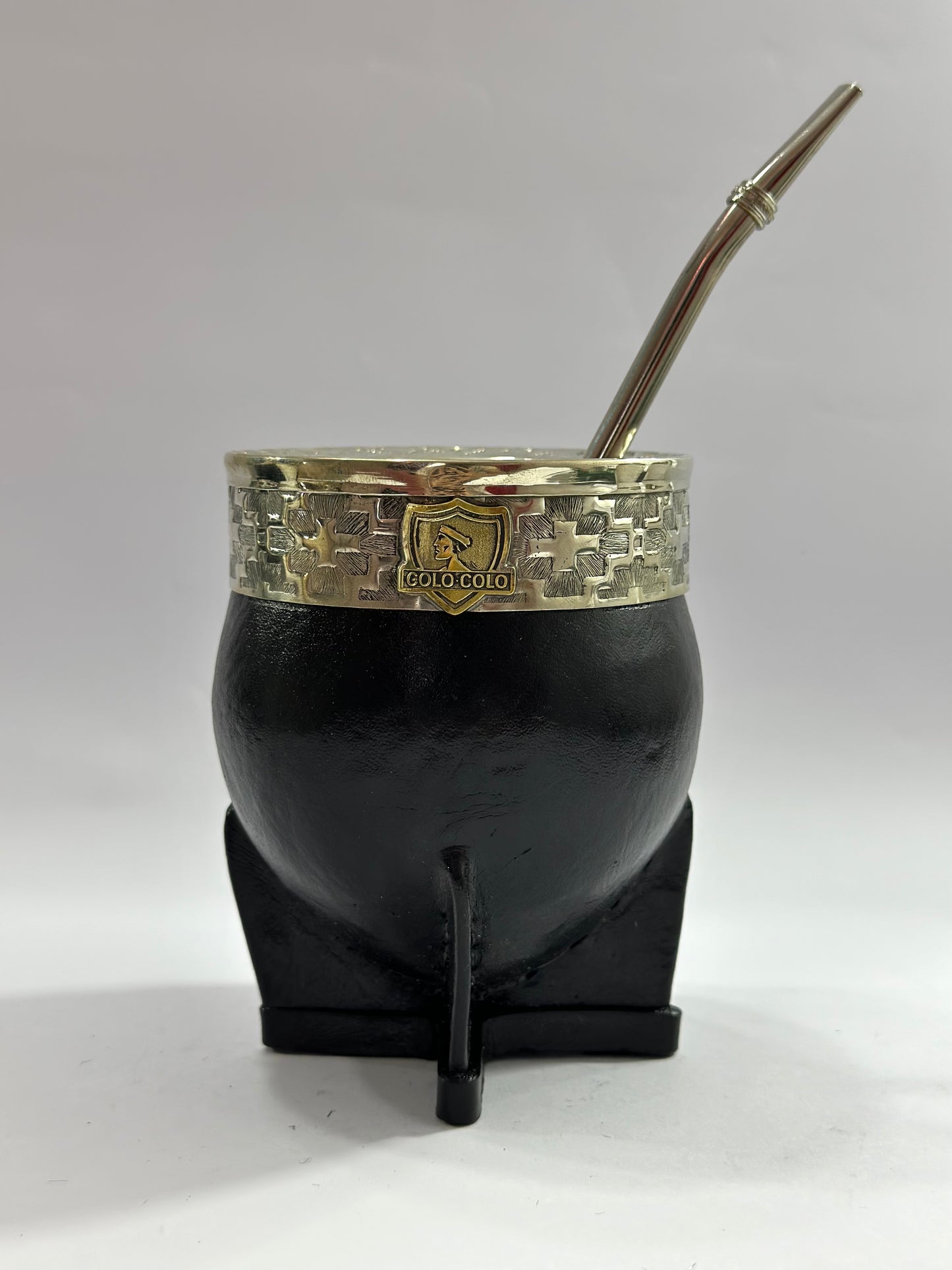 Mate Imperial De Calabaza Colo-Colo + Bombilla de Acero Tradicional