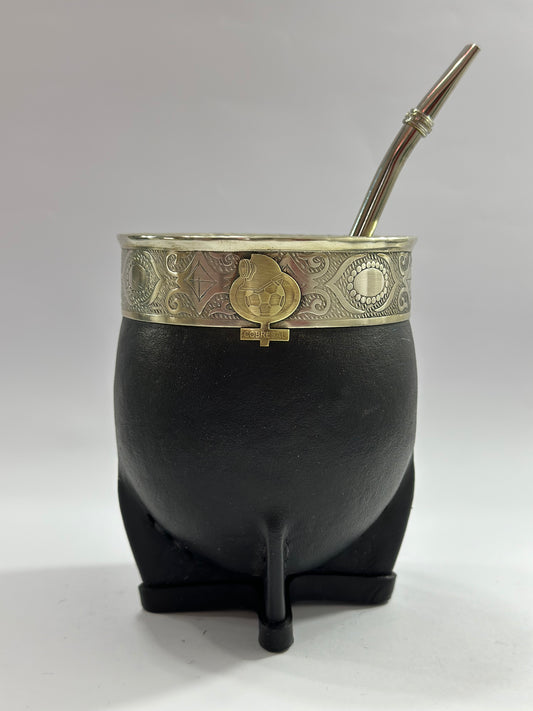 Mate Imperial De Calabaza Cobresal + Bombilla de Acero Tradicional