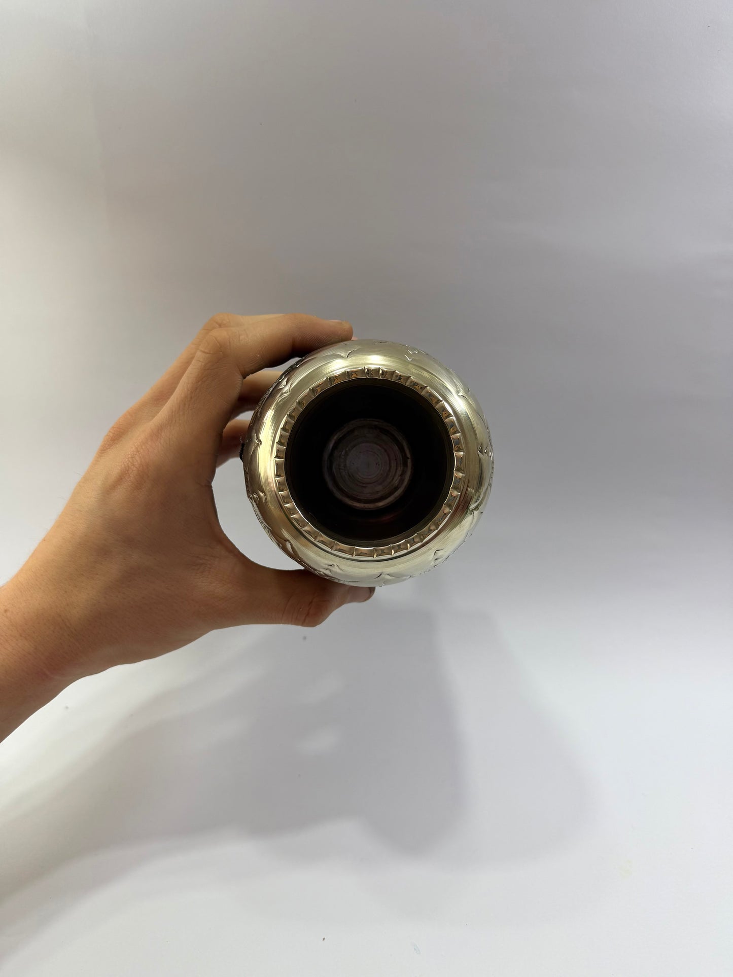 Mate Torpedo Negro de Acero  + Virola Uruguaya